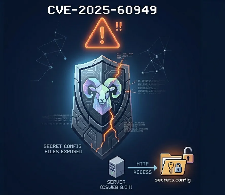 CVE-2025-60949: Census CSWeb 8.0.1 Configuration File Exposure Vulnerability