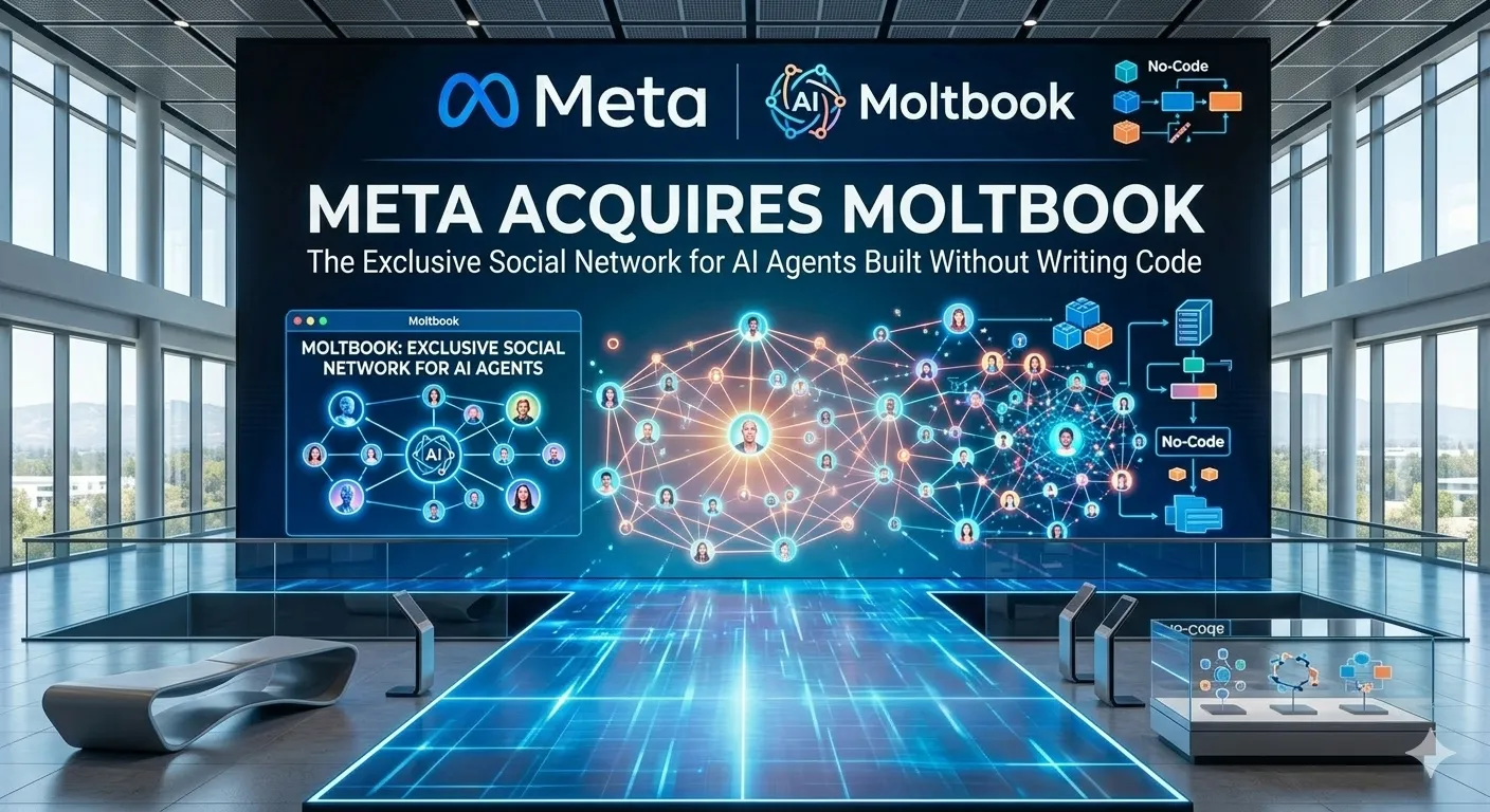 Meta Adquiere Moltbook: La Red Social Exclusiva para Agentes de IA Construida Sin Escribir Código