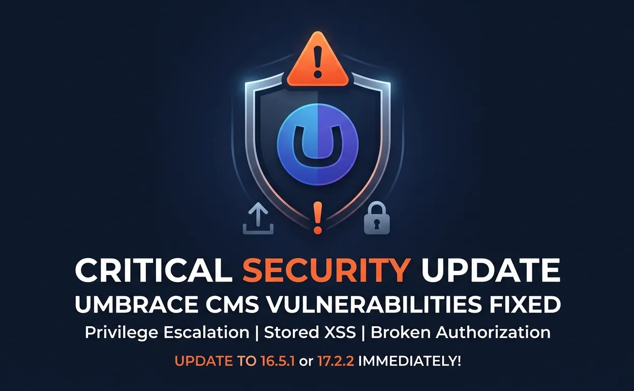 Umbraco CMS Security Alert: Three Critical Vulnerabilities Patched in Versions 16.5.1 and 17.2.2