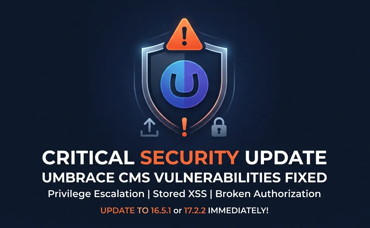 Alerta de Seguridad en Umbraco CMS: Tres Vulnerabilidades Críticas Corregidas en las Versiones 16.5.1 y 17.2.2